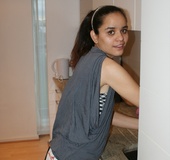 Ponytailed Indian chick takes off her clothes and&hellip;