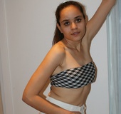 Ponytailed Indian chick takes off her clothes and&hellip;