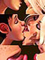 Claire and Noreen kissing and licking - Picture 1