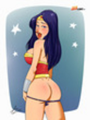 Wonderwoman is so sexy while pulling down her panties that you cant st..