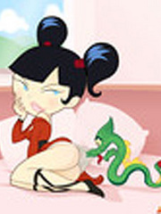 Kimiko uses every possibility to please her insatiable pussy.