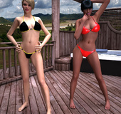 Two gorgeous shemales in bikini having an awesome&hellip;