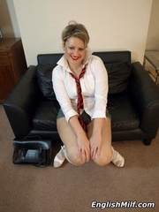 Dirty blonde milf in a red tie, - Sexy Women in Lingerie - Picture 6