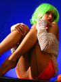 Dirty milf in a green wig and orange - Picture 7