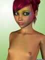 Lovely 3d teen girl with red hair shows - Picture 5