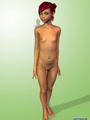 Lovely 3d teen girl with red hair shows - Picture 6