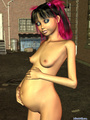 Cute pregnant teen girl in cool 3d - Picture 4