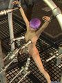 Teen gal with purple hair gets stretched - Picture 3