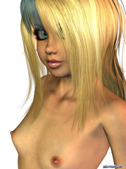 Slim 3d toon girl with small tits and big blue - Cartoon Porn Pictures - Picture 1