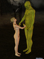 Green monster banging hard small 3d teen - Picture 1