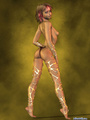 Awesome 3d toon teen in sexy gold thong - Picture 6