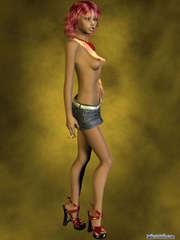 Chick with pink hair in jeans shorts smoking - Cartoon Porn Pictures - Picture 8