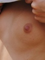 Nasty blonde teen girl lifts her top to - Picture 7