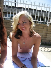 Curly blonde chick in a bikini - Sexy Women in Lingerie - Picture 9