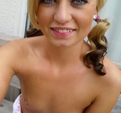 Pigtailed teen in pink snickers exposes her tits&hellip;
