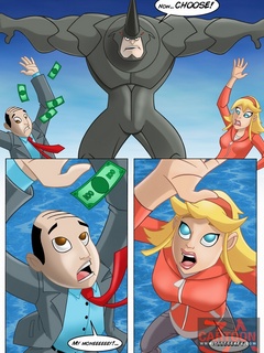 Nasty blonde in a red jumper paying Spiderman - Cartoon Sex - Picture 3