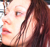 Gloom emo girl with pink hair and pierced nose and&hellip;