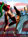 Awesome naked 3d toon blonde gets jeered - Picture 1