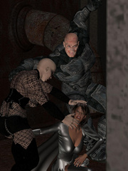 Bald mistress torturing her blonde - BDSM Art Collection - Pic 4