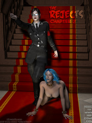 Kinky mistress in Hitler's suit - BDSM Art Collection - Pic 4