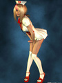 Sexy blond 3D shemale as a nurse - Picture 5