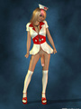 Sexy blond 3D shemale as a nurse - Picture 7