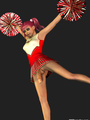 Sexy 3D cheerleader shemale dancing in - Picture 2