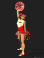 Sexy 3D cheerleader shemale dancing in - Picture 6