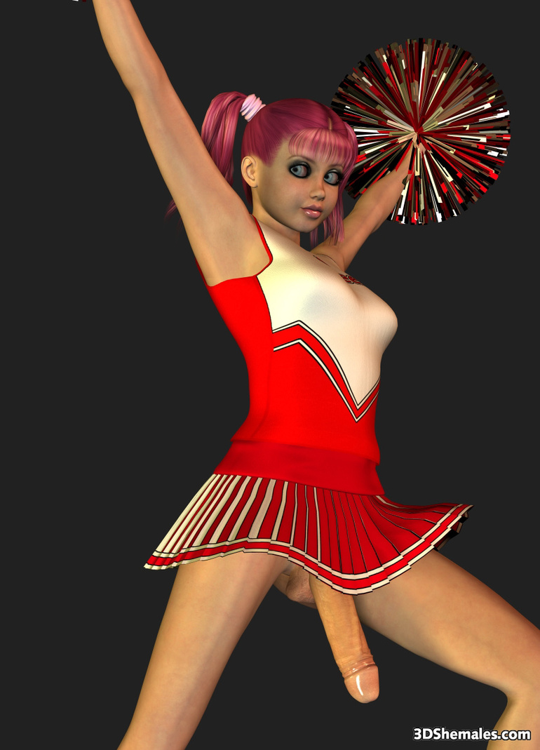 Sexy 3D cheerleader shemale - Cartoon Porn Pictures - Picture 7