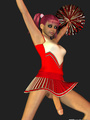 Sexy 3D cheerleader shemale dancing in - Picture 7