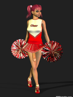 Sexy 3D cheerleader shemale dancing in dress - Cartoon Porn Pictures - Picture 8