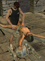 Man has a tied-up big-cocked 3d shemale - Picture 8