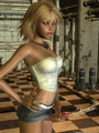 Blond 3D shemale babe wearing top, - Picture 4