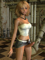 Blond 3D shemale babe wearing top, - Picture 8