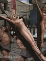 Naked enslaved girls are crucified - Picture 1