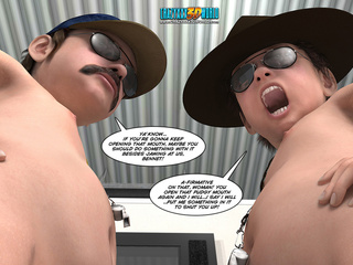 Two teens in hats and sunglasses pounding - Cartoon Sex - Picture 2
