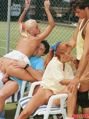 Sporty retro outdoor babes fucked by - XXX Dessert - Picture 10