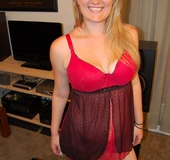 Natural blonde housewife performs her tight holes&hellip;