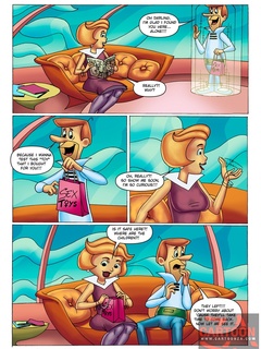 Jane raises skirts for George to use sex toy - Cartoon Sex - Picture 1