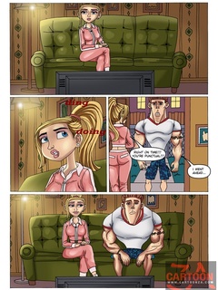 Tempting Courtney seduces Mitch and whips out - Cartoon Sex - Picture 1