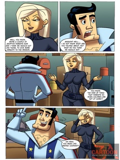 Seductive Agent B strips nude to distract - Cartoon Sex - Picture 2