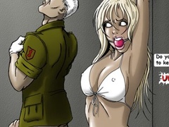 Gagged hotties gets naked, bound and fucked - Cartoon Sex - Picture 1
