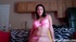 Shy black haired wife in pink lingerie