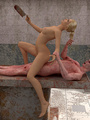 Ponytailed blonde coroner with big - Picture 5