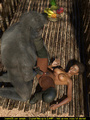 Horny 3d toon gorilla fucking variously - Picture 3