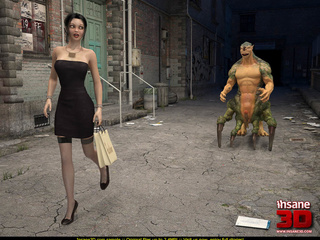 Awful green monster banging hard cute - Cartoon Sex - Picture 1