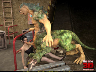 Awful green monster banging hard cute - Cartoon Sex - Picture 2