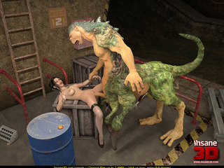 Awful green monster banging hard cute - Cartoon Sex - Picture 3
