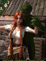 Green Aqua-monster pounding ginger girl - Picture 1