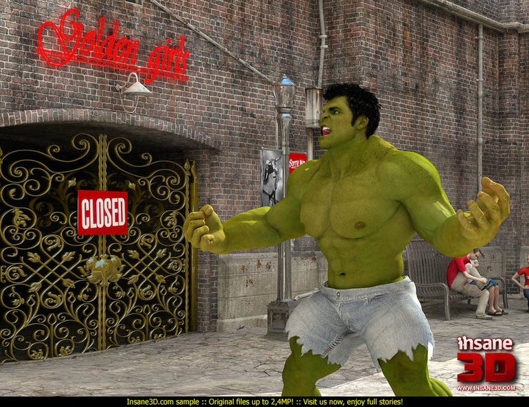 Angry Hulk banged roughly blonde hottie in - Cartoon Sex - Picture 1